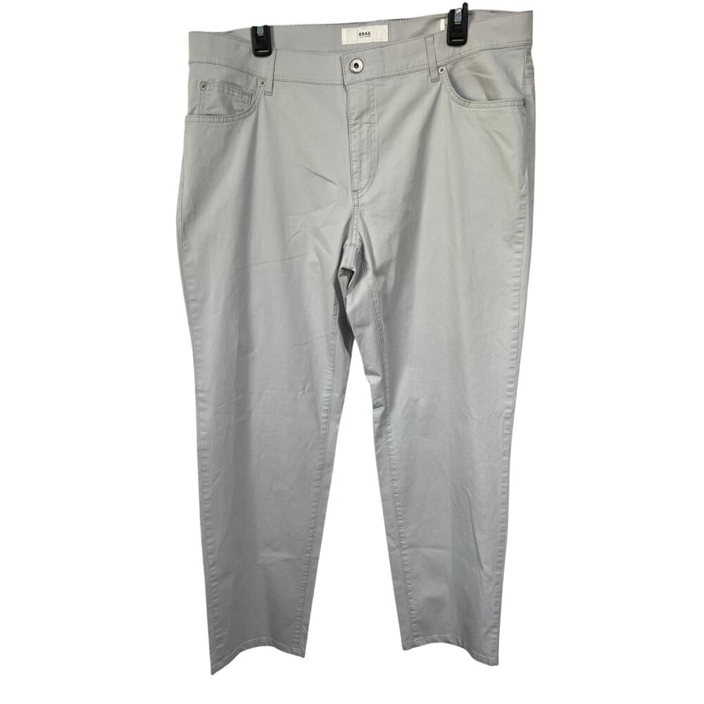 Brax Feel Good Light Gray Casual Pants Size 38/34